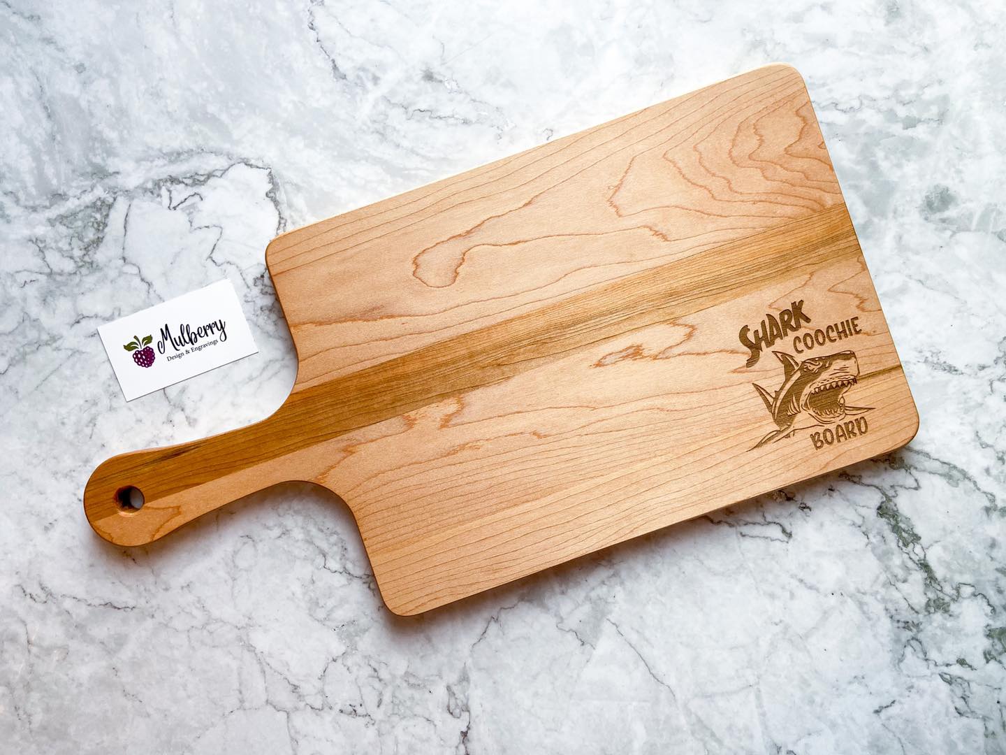 Le Graveur des Bois | Maple cutting board (10 x 10) | ''Chef en devenir  Engraving