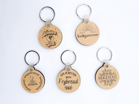 Plywood Single Sided Keychains