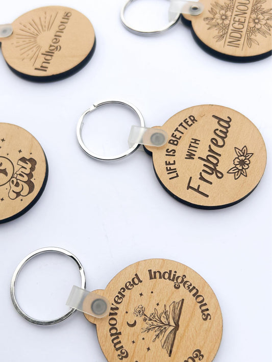 Plywood Single Sided Keychains